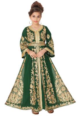 Traditional Kaftan Handcrafted Arabian Djellaba Khaleeji Thobe Mother + Daughter Set 3
