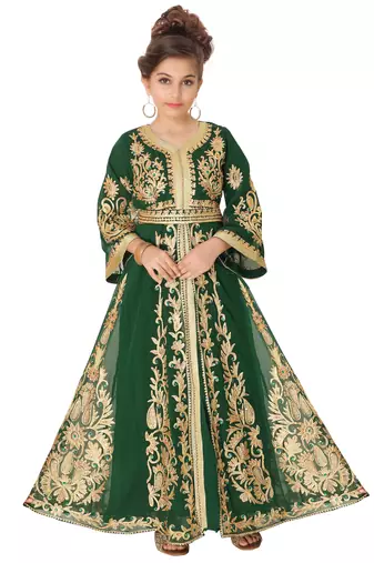 Traditional Kaftan Handcrafted Arabian Djellaba Khaleeji Thobe Mother + Daughter Set