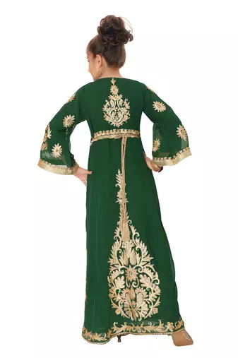 Traditional Kaftan Handcrafted Arabian Djellaba Khaleeji Thobe Mother + Daughter Set