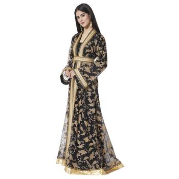 Arabian Thobe Partywear Kaftan Gown Mother + Daughter Combo Set 2