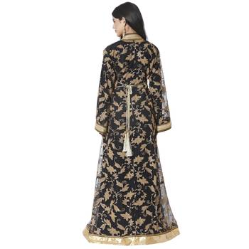 Arabian Thobe Partywear Kaftan Gown Mother + Daughter Combo Set 3