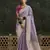 Lavender Dola Silk Weaving With Sequnice Work Border & Heavy Designer Contras Blouse