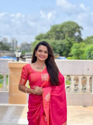 Light Hot Pink Color Art Silk Saree With Self Weaving  Design 3