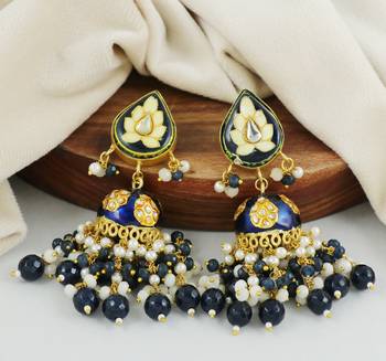 Handmade Meenakari Bridal Jhumka Earrings Fashion Jewelry 1