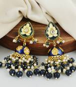 Handmade Meenakari Bridal Jhumka Earrings Fashion Jewelry
