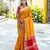 Sunlit glow yellow cotton-silk saree
