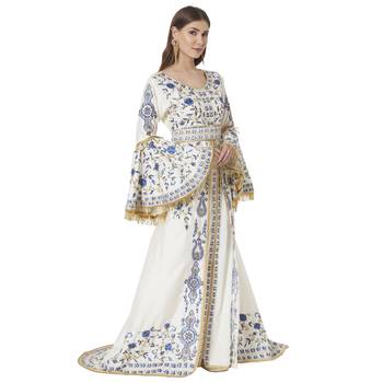 Designer Luxury Ball Gown with Rich Thread Embroidery & Tassels Mother + Daughter Set 2