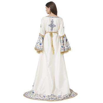 Designer Luxury Ball Gown with Rich Thread Embroidery & Tassels Mother + Daughter Set 3