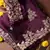 Purple embroidered chiffon saree.