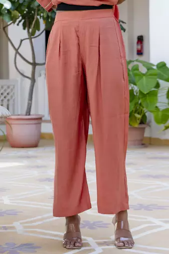 Women's silk blend embroidered kurta pant set with organza print dupatta