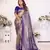 Lavender faux banarasi tissue silk blend woven jari heavy saree