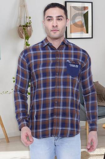 Men's cotton twill casual checks shirt | checks shirt for men