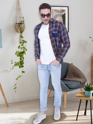 Men's cotton twill casual checks shirt | checks shirt for men 3