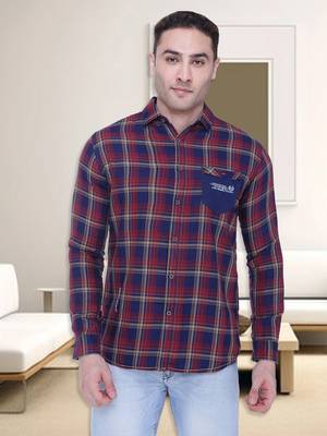 Men's cotton twill casual checks shirt | checks shirt for men 1