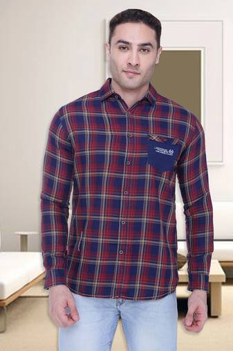 Men's cotton twill casual checks shirt | checks shirt for men