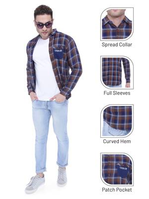 Men's cotton twill casual checks shirt | checks shirt for men 5