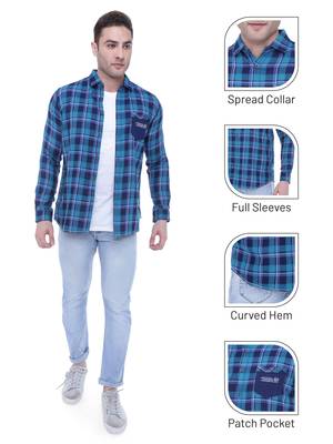 Men's cotton twill casual checks shirt | checks shirt for men 5