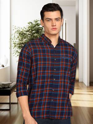 Men's twill cotton casual shirt | checks shirt for men 1