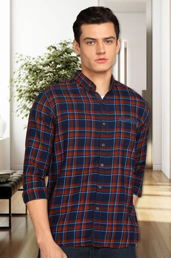 Men's twill cotton casual shirt | checks shirt for men