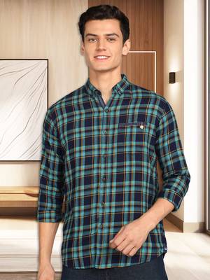 Men's twill cotton casual shirt | checks shirt for men 1