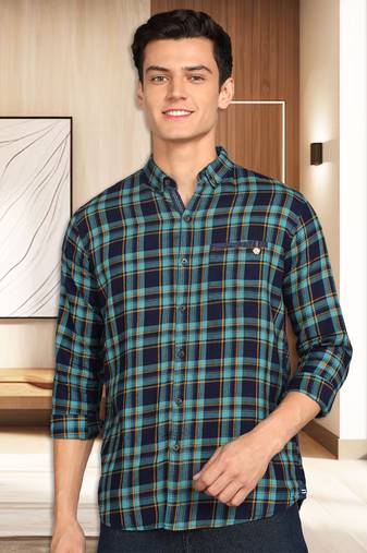 Men's twill cotton casual shirt | checks shirt for men