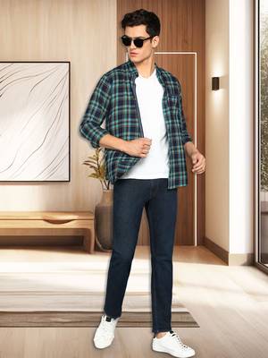 Men's twill cotton casual shirt | checks shirt for men 3