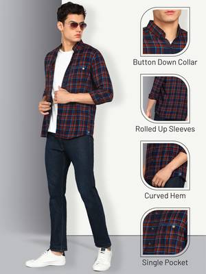 Men's twill cotton casual shirt | checks shirt for men 5