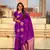 Purple moonga silk blend woven dual jari peacock festive wear saree