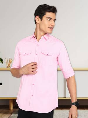 Men's denim casual shirt | double pocket shirt for men 1