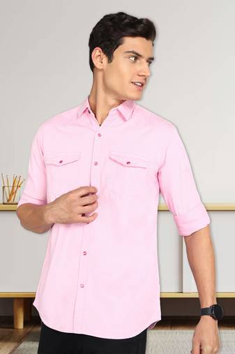 Men's denim casual shirt | double pocket shirt for men