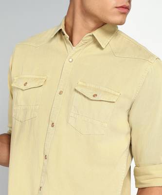 Men's denim casual shirt | double pocket shirt for men 4