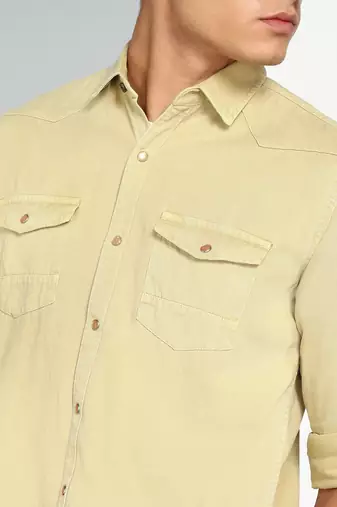 Men's denim casual shirt | double pocket shirt for men