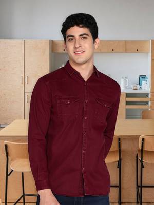 Men's denim casual shirt | double pocket shirt for men 1