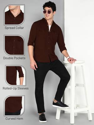 Men's denim casual shirt | double pocket shirt for men 5