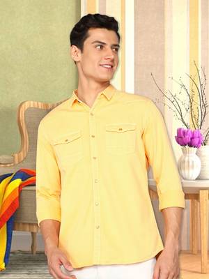 Men's denim casual shirt | double pocket shirt for men 1
