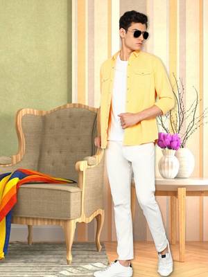 Men's denim casual shirt | double pocket shirt for men 3