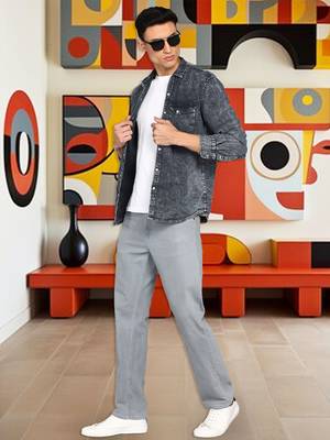 Men's denim casual shirt | double pocket shirt for men 3