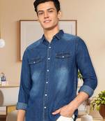 Men's denim casual shirt | double pocket shirt for men