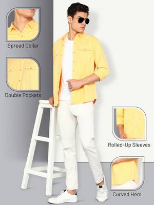 Men's denim casual shirt | double pocket shirt for men 5