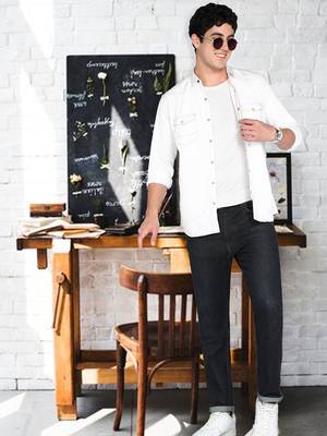 Men's denim casual shirt | double pocket shirt for men 3