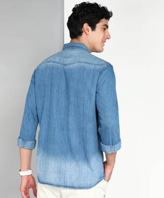 Men's denim casual shirt | double pocket shirt for men 2