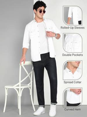 Men's denim casual shirt | double pocket shirt for men 5
