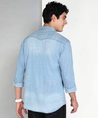 Men's denim casual shirt | double pocket shirt for men 2