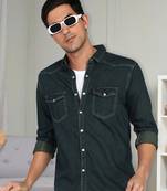 Men's denim casual shirt | double pocket shirt for men