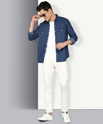 Men's denim casual shirt | double pocket shirt for men 3