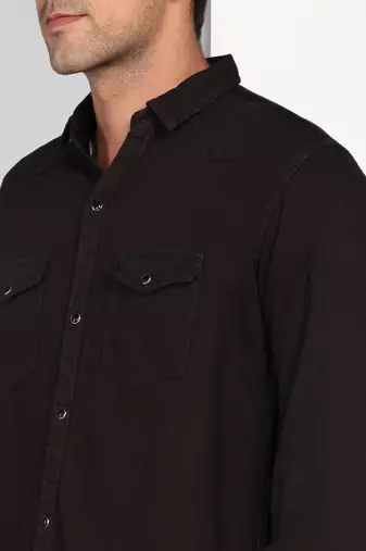 Men's denim casual shirt | double pocket shirt for men