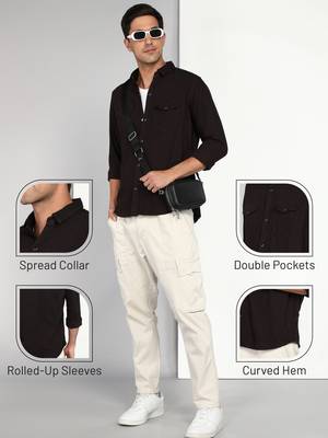 Men's denim casual shirt | double pocket shirt for men 5