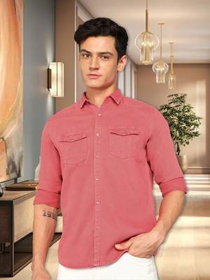 Men's denim casual shirt | double pocket shirt for men 1