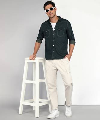 Men's denim casual shirt | double pocket shirt for men 3