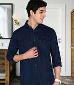 Men's denim casual shirt | double pocket shirt for men
